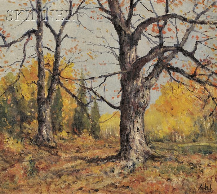 Appraisal: Henry Hammond Ahl American - Late Autumn Signed Ahl l