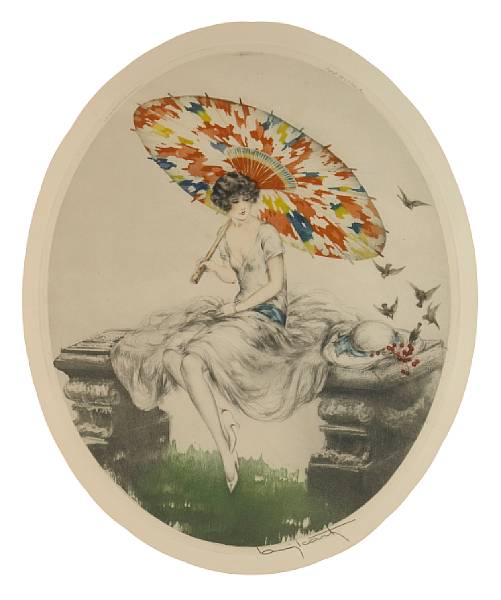 Appraisal: Louis Icart French - Parasol H C amp I Etching