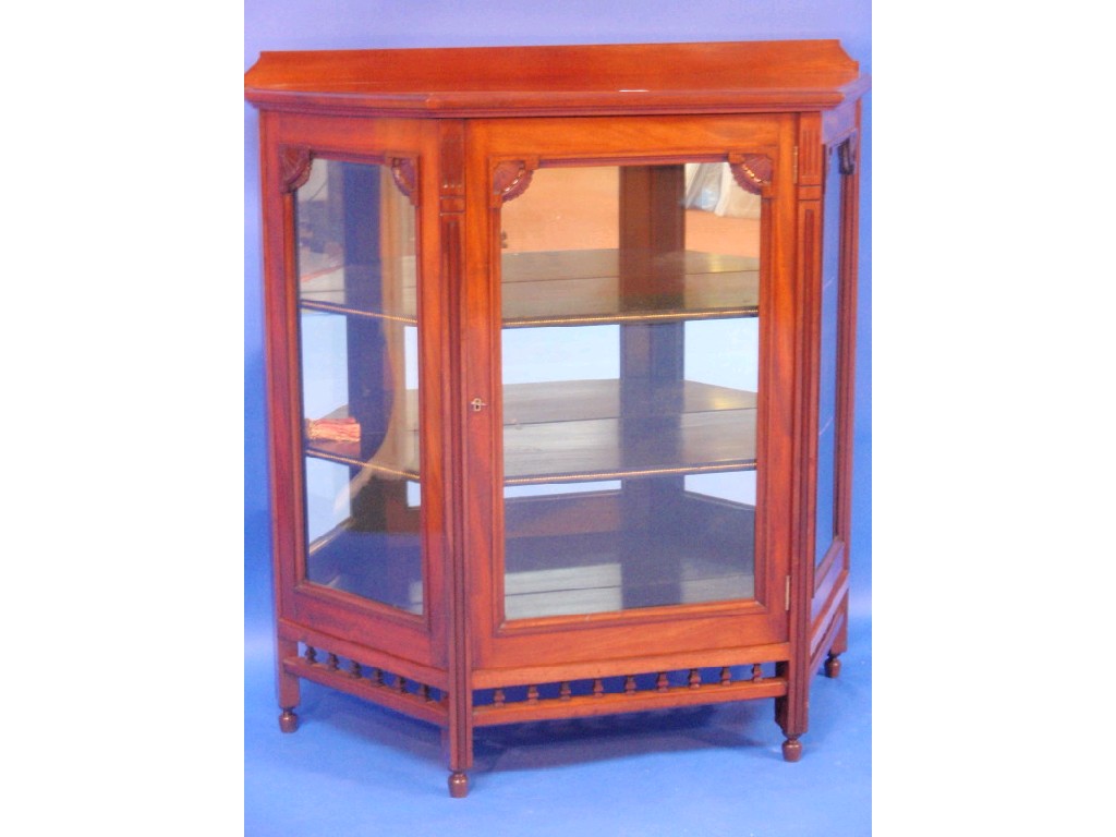 Appraisal: A fine late Victorian aesthetic movement display cabinet with single