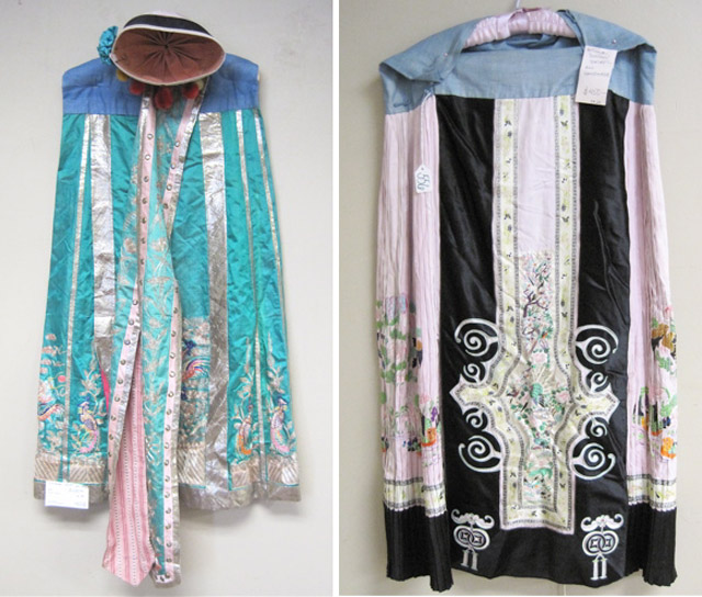 Appraisal: FOUR LADIES CHINESE TRADITIONAL WEDDING GARMENTS hand made and embroidered