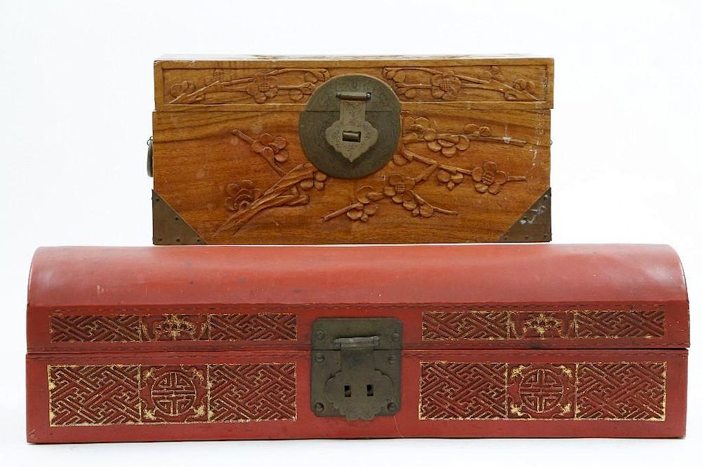 Appraisal: Two Chinese document boxes Two late th early th century