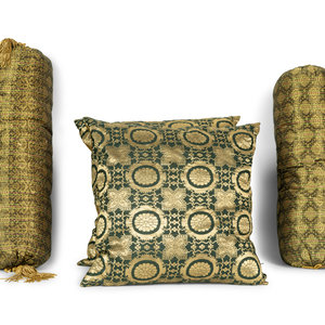 Appraisal: A Group of Southeast Asian Silk Pillows th Century comprising