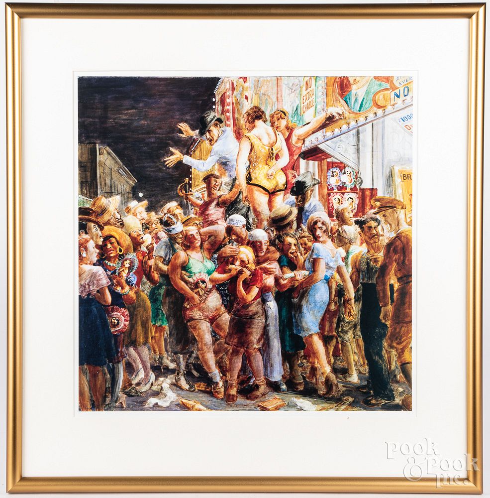 Appraisal: Reginald Marsh print x together with th Reginald Marsh print