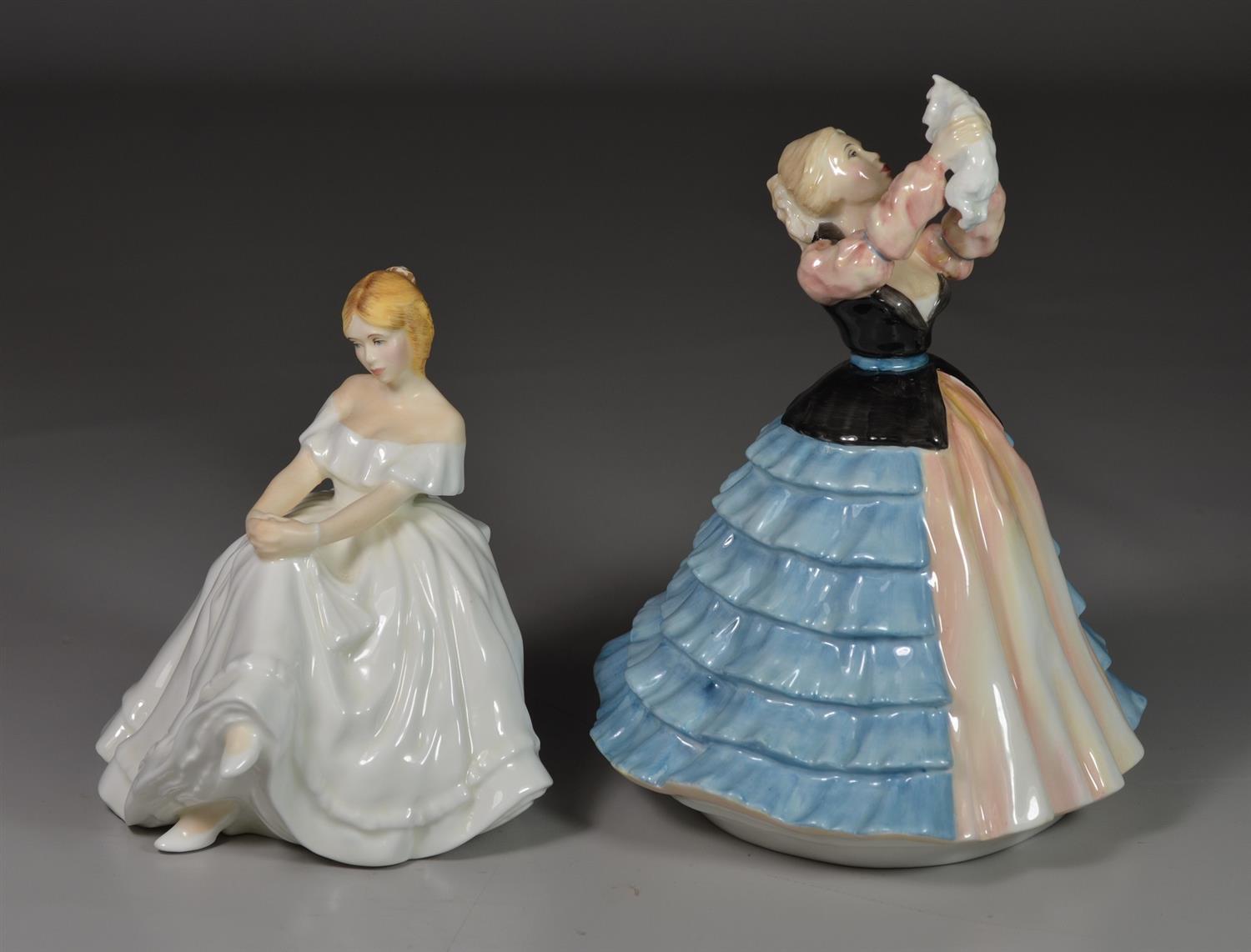 Appraisal: Royal Doulton bone china figurines Susan HN Heather HN tallest