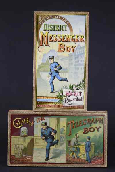 Appraisal: GAME OF TELEGRAPH AND MESSENGER BOY Both by McLoughlin Bros