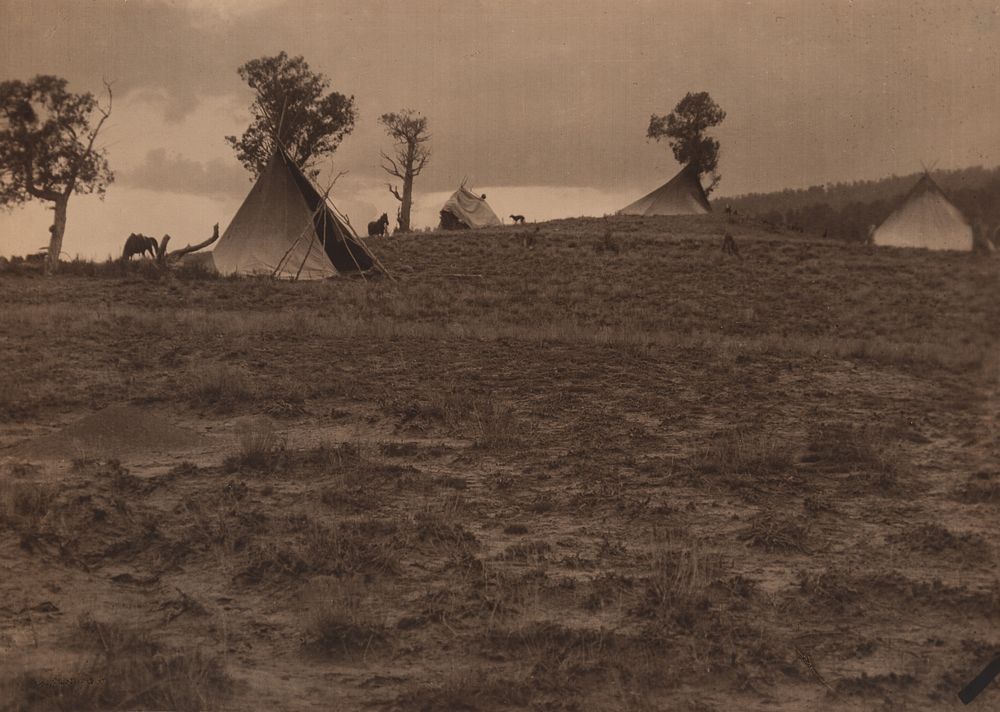 Appraisal: Edward Curtis A Hilltop Camp - Jicarilla Edward S Curtis