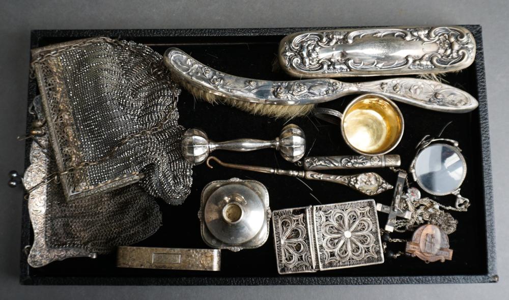 Appraisal: Collection of Assorted Sterling Silver and Other Metal Mounted Personal