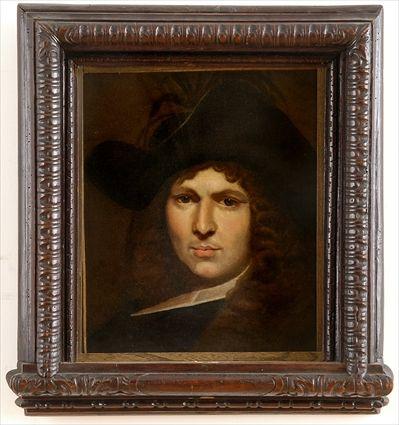 Appraisal: EUROPEAN SCHOOL PORTRAIT OF A GENTLEMAN Oil on canvas relined