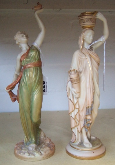 Appraisal: A Royal Worcester figure of a Grecian lady carrying an