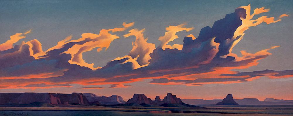 Appraisal: Ed Mell American b Untitled Landscape Ed Mell American b