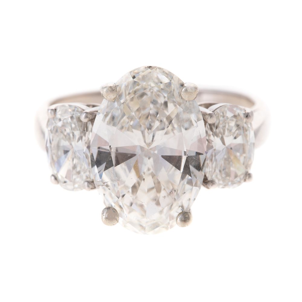 Appraisal: A Ladies ct Oval Diamond Ring in Platinum platinum ring