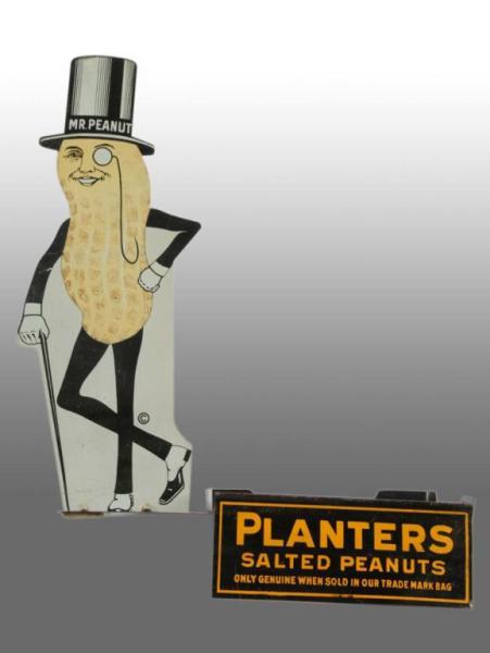 Appraisal: Tin Planters Peanut Mr Peanut Die-Cut Jar Display Description s