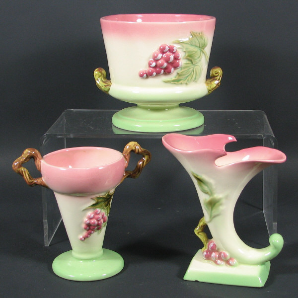 Appraisal: Hull Tokay - Vase Cornucopia Planter Lot of three Tokay