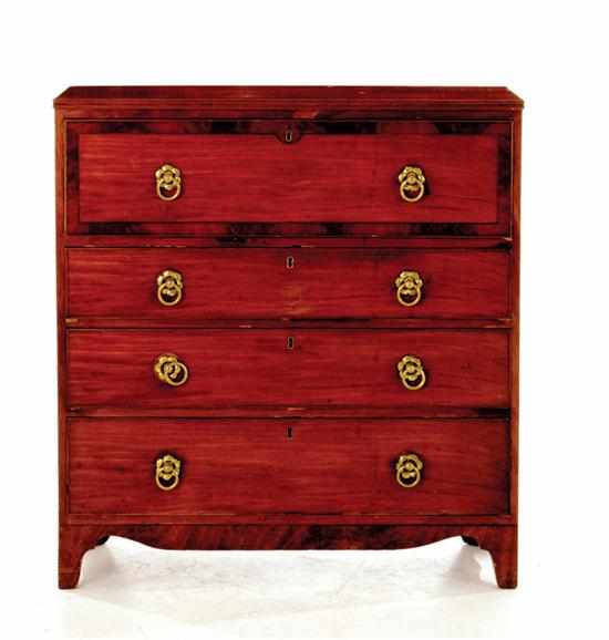 Appraisal: Regency mahogany butler's chest circa rectangular top with applied molding