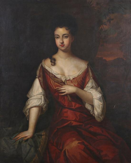 Appraisal: SCHOOL OF SIR PETER LELY English - PORTRAIT OF A