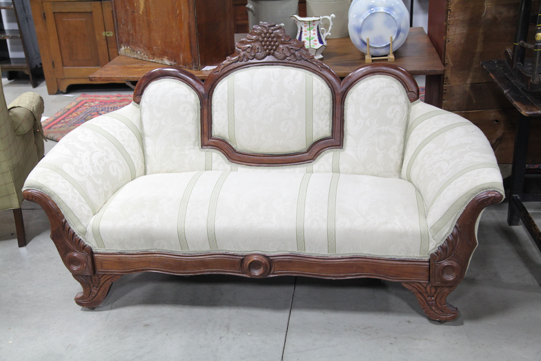 Appraisal: LOVE SEAT American th century Empire style love seat in