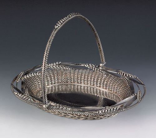 Appraisal: Sheffield silver cake basket - bearing the touch J S