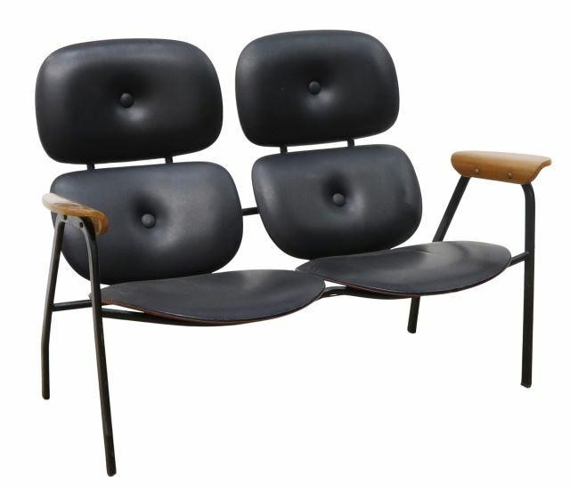 Appraisal: Italian mid-century modern joined two seater in the manner of