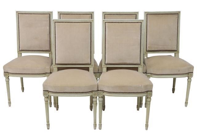 Appraisal: lot of French Louis XVI style dining chairs th c