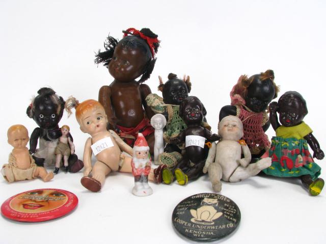 Appraisal: Collection of Vintage Miniature Dolls including a '' composition five