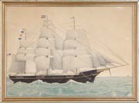 Appraisal: JOHN F NEAL American Late th Century AMERICAN SHIP PORTRAIT