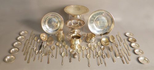 Appraisal: Group of silver tablewares most sterling grade approx ozt