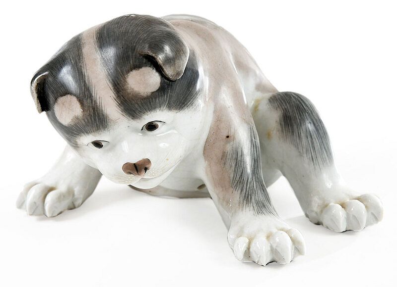 Appraisal: Japanese Porcelain Figure of a Puppy Meiji period seated form