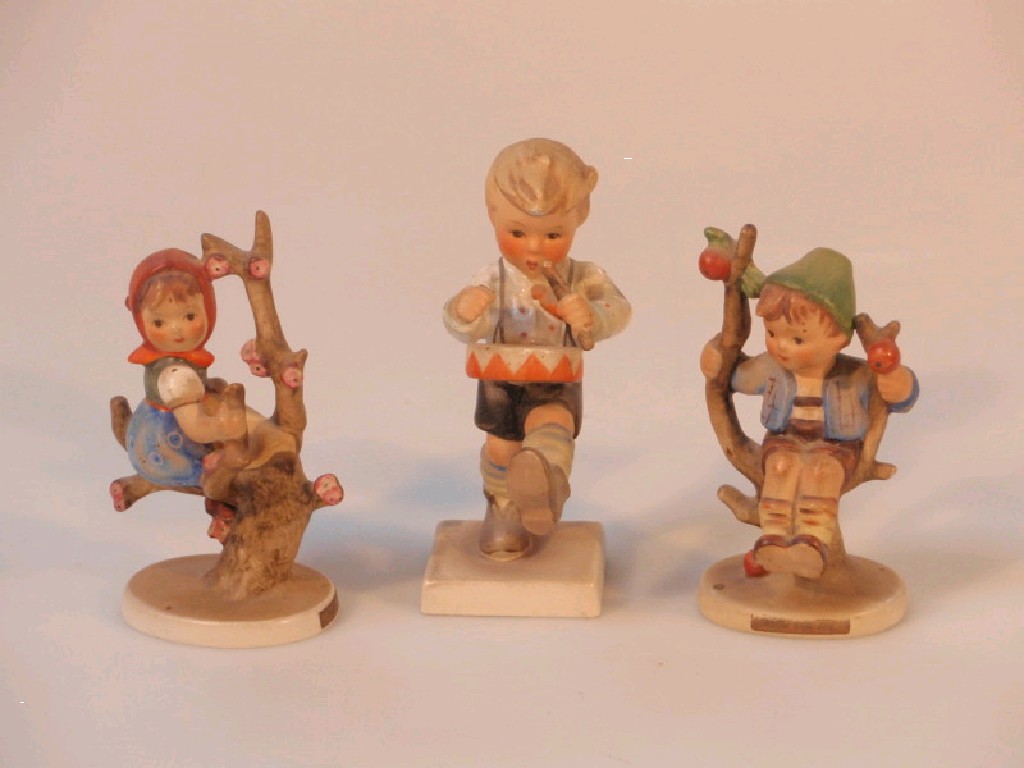 Appraisal: Three Hummel figures Little Drummer Boy Apple Tree Boy Apple