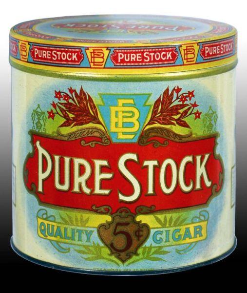 Appraisal: Pure Stock Round Cigar Tin Description Marked Factory First District