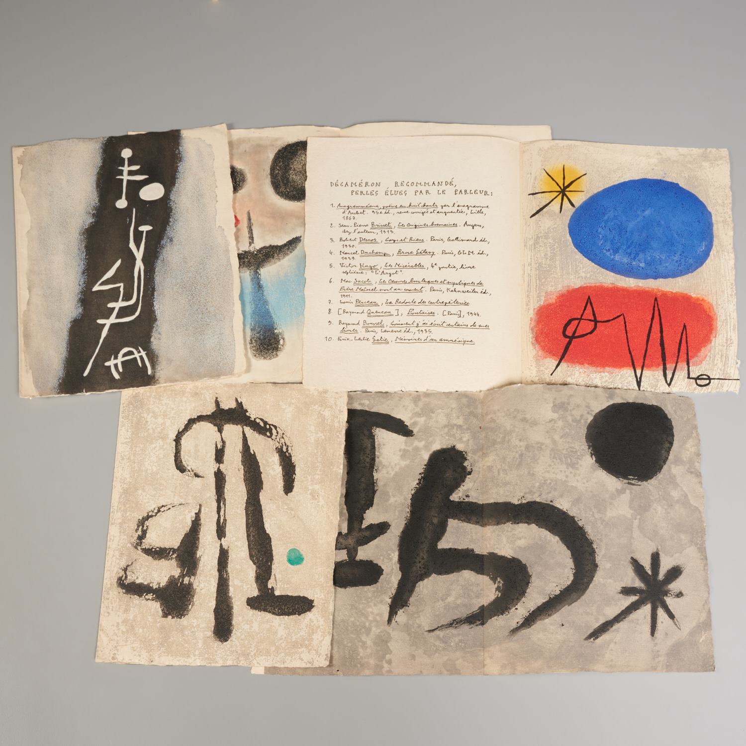 Appraisal: JOAN MIRO ORIGINAL AQUATINT ETCHINGS Spanish - suite of copper