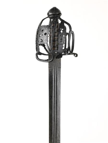 Appraisal: An early th century Scottish Basket Hilted Broadsword the basket