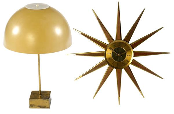 Appraisal: MODERN Two pieces Table lamp with hemispheric shade and Welby