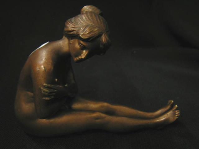 Appraisal: Art Deco Figural Nude Nut Cracker brass or French bronze