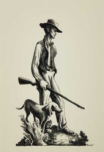 Appraisal: THOMAS HART BENTON Ben Ragan and Trouble Lithograph x mm