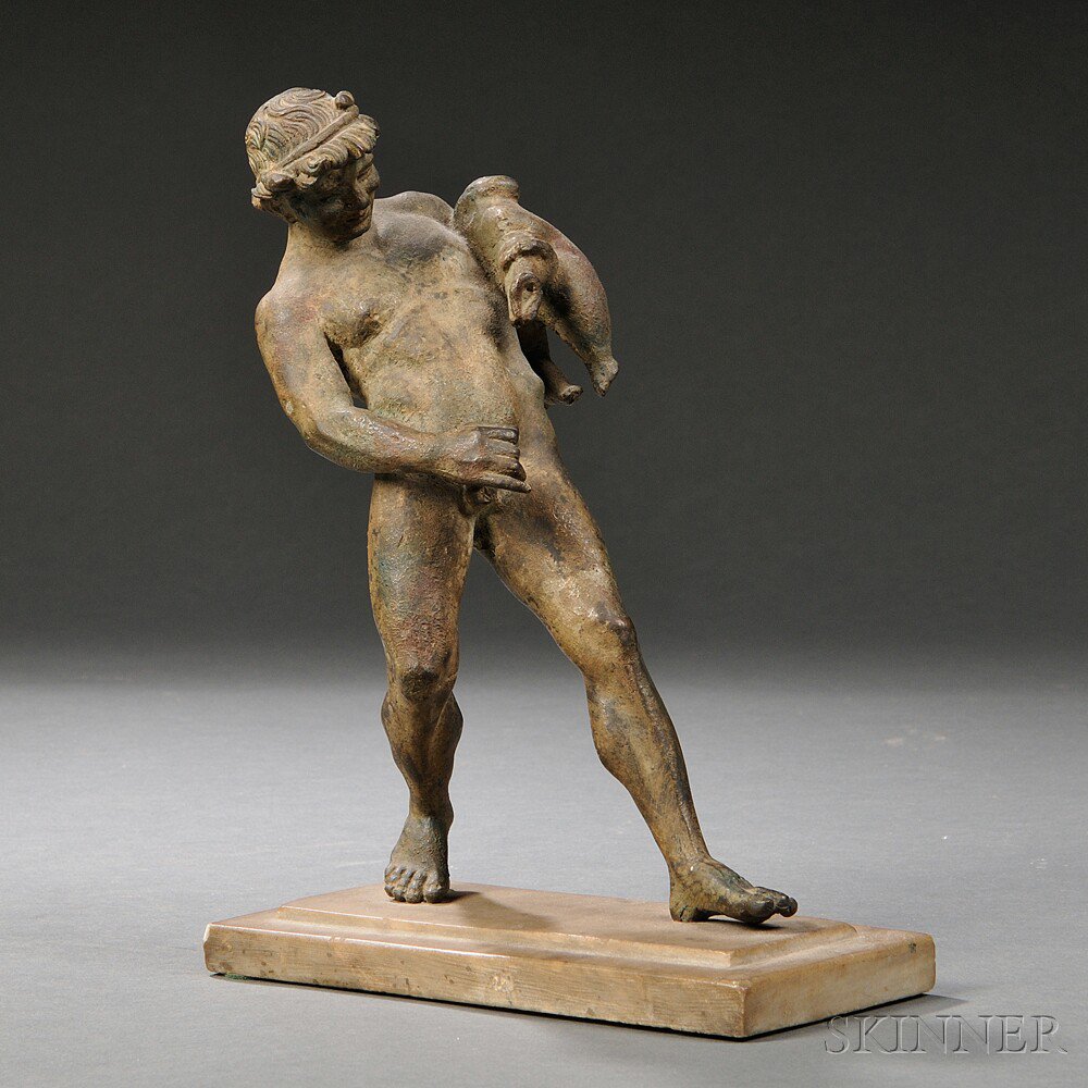 Appraisal: Italian School th Century Bronze Figure of a Satyr with