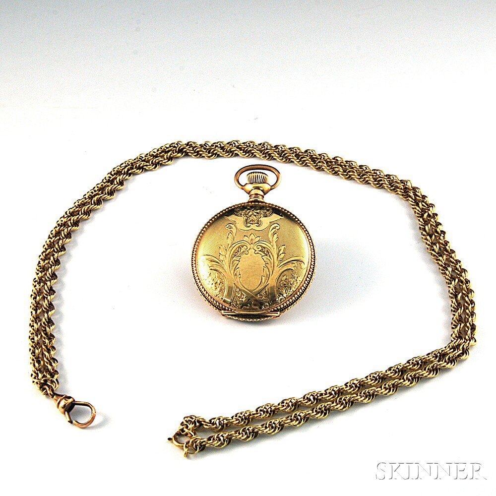 Appraisal: Small Gold-filled American Waltham Hunting Case Pocket Watch with kt