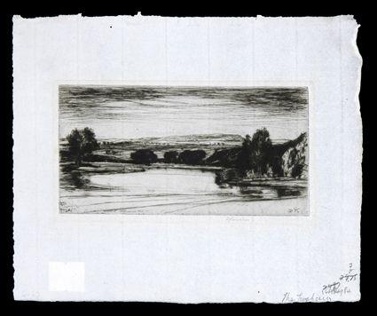 Appraisal: DAVID YOUNG CAMERON - LANDSCAPE Etching and drypoint on paper