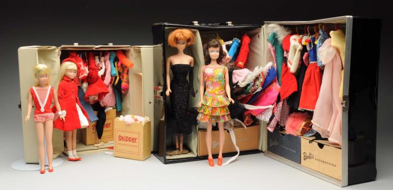 Appraisal: Lot Of Barbie Family Dolls With Clothing This lot includes