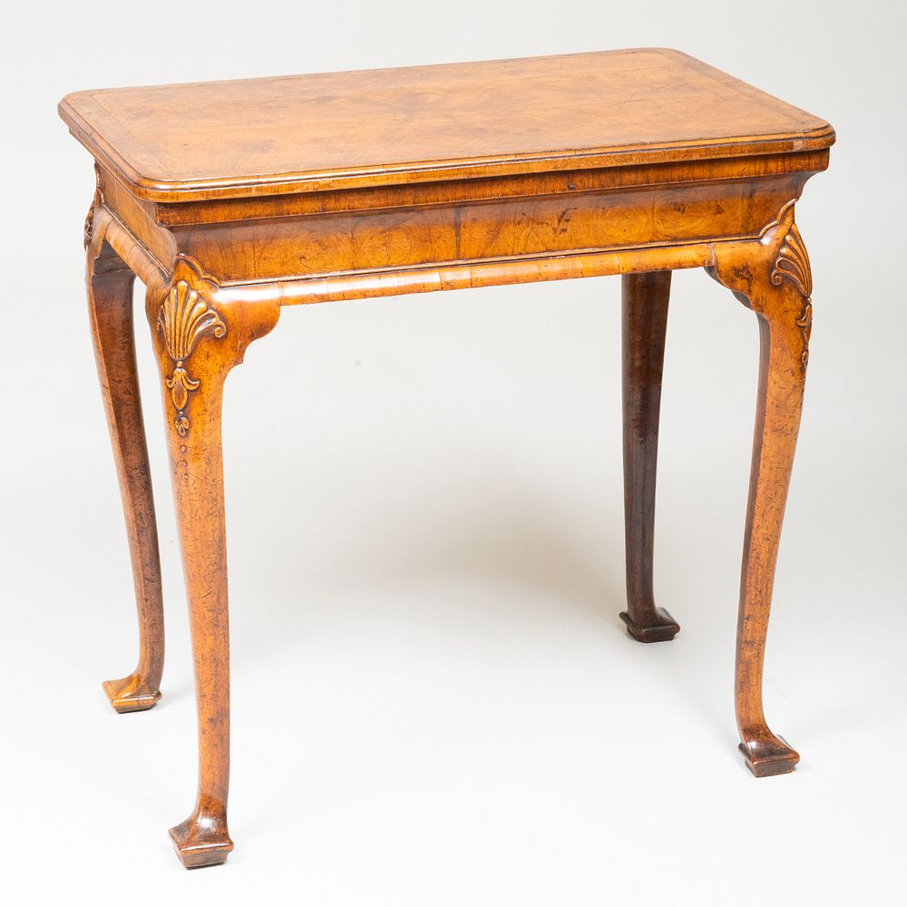 Appraisal: Fine George II Figured Walnut Center Table x x in