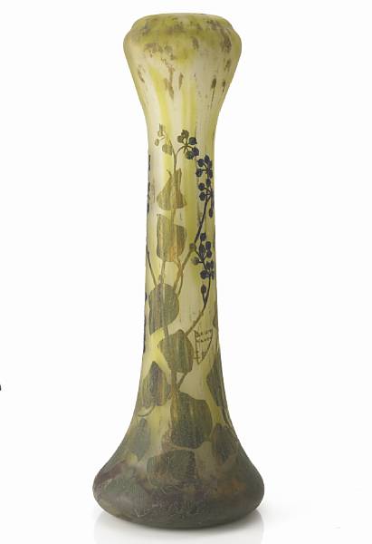 Appraisal: A Daum Nancy cameo glass vase early th century signed