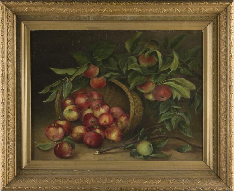 Appraisal: after Levi Prentice NY CT - Apples oil on canvas