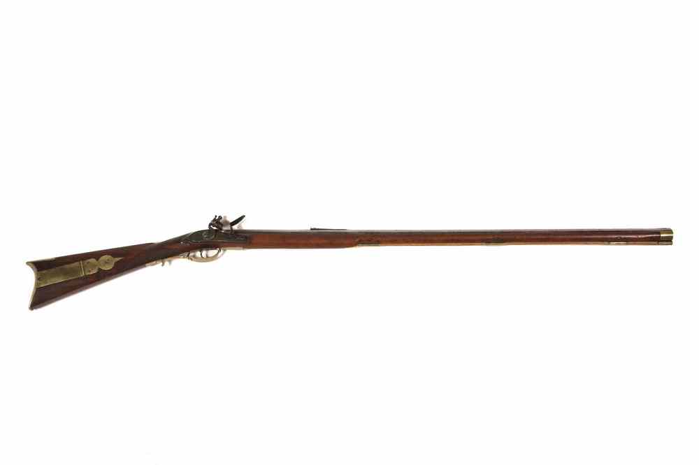 Appraisal: LONG RIFLE - Massachusetts made flintlock long rifle marked A