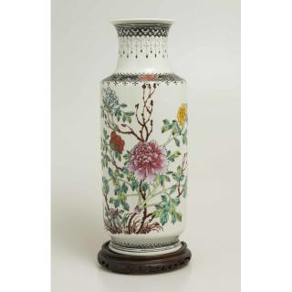 Appraisal: Chinese Porcelain Vase Chinese porcelain vase with floral decoration Marked