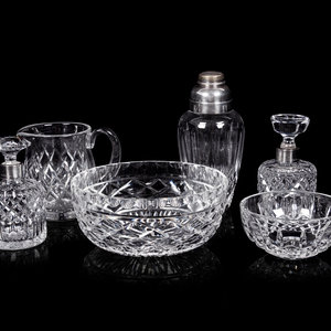 Appraisal: A Group of Waterford and Other Cut Glass Articles Height