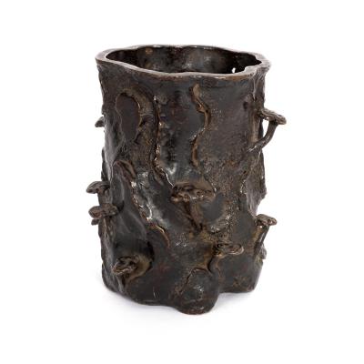 Appraisal: A Japanese bronze spill vase th Century Edo period in