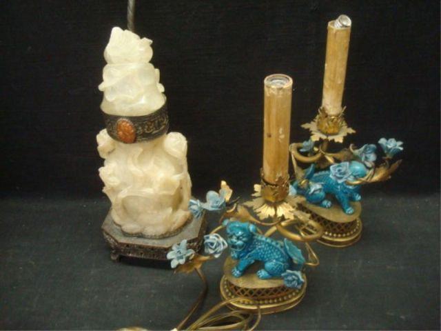 Appraisal: Asian Lot of Lamps From a Park Ave NYC estate