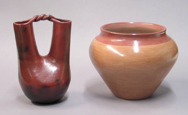 Appraisal: Two Southwest jars Including a Navajo wedding vase signed H