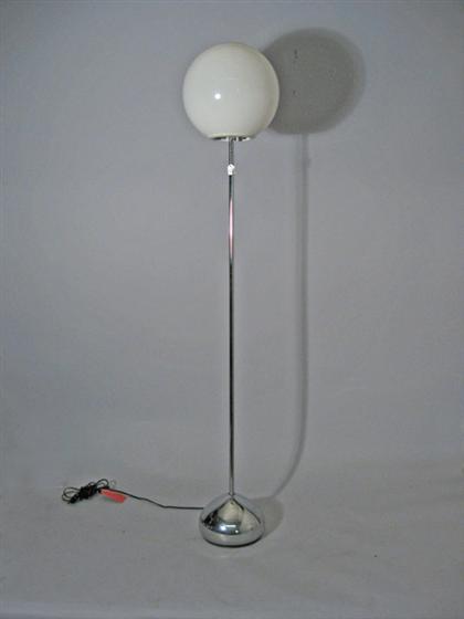 Appraisal: Chrome Kiss style weighted base floor lamp H in