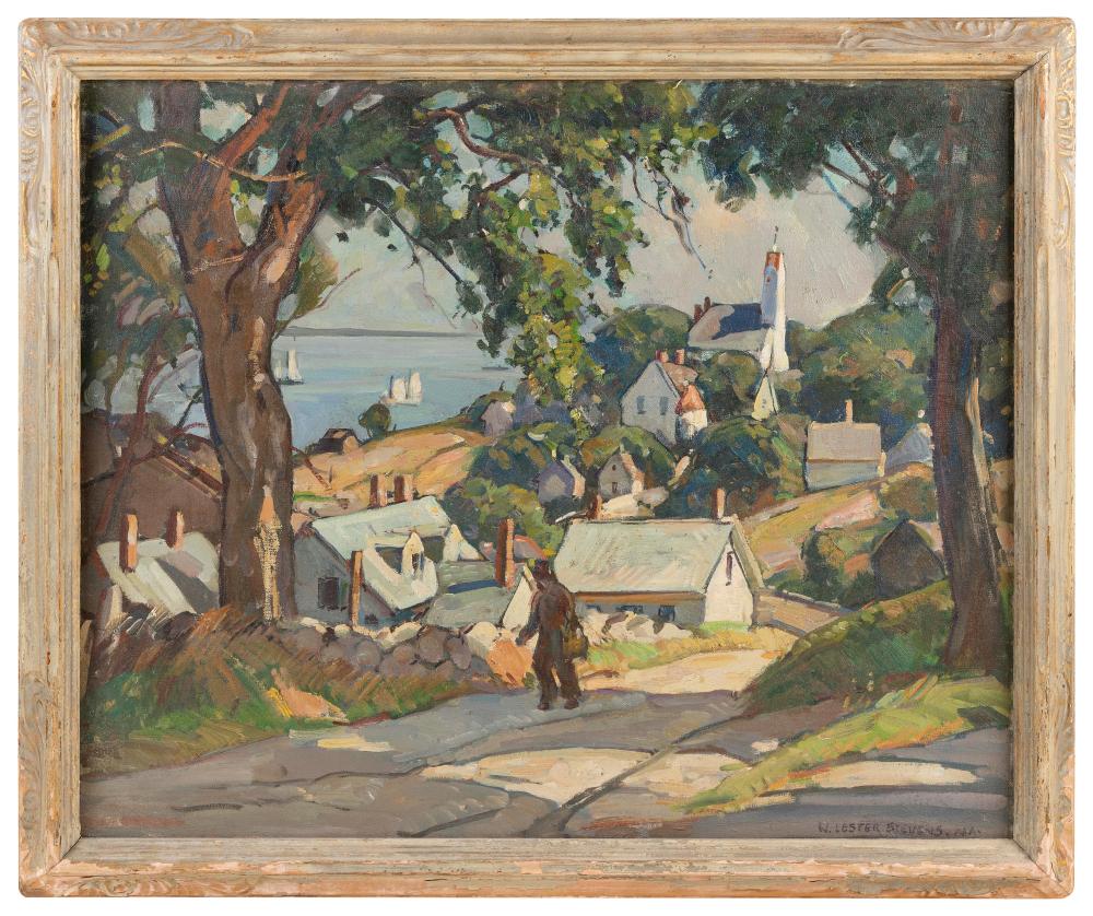 Appraisal: WILLIAM LESTER STEVENS MASSACHUSETTS - LOOKING OVER THE HARBOR POSSIBLY