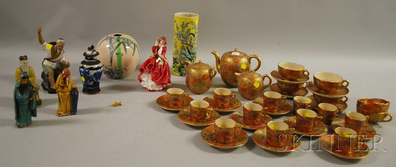 Appraisal: Thirty-five-piece Japanese Satsuma Pottery Partial Tea and Coffee Set Six